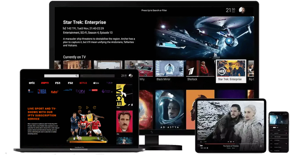 TV2GO premium IPTV streaming on multiple devices